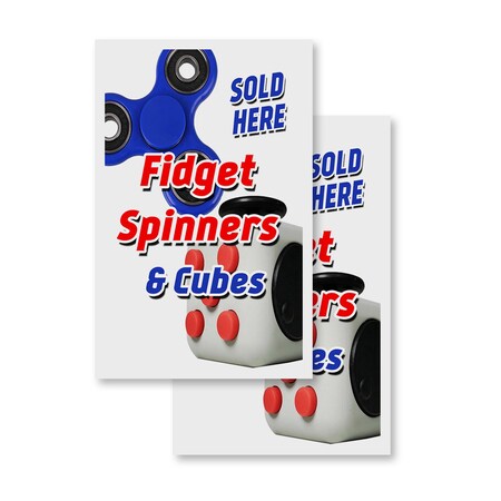 Signmission Fidget Spinners & Cubes, Vinyl Decals Only 24 Inch x 36 Inch, Vinyl Decal, 2PK DSB-2436-2PACK-Fidget Spinners & Cubes