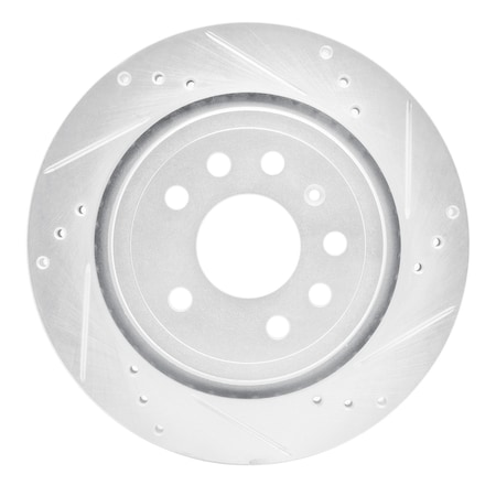 Dynamic Friction Co DFC Brake Rotor - Drilled and Slotted - Silver 631-65018R
