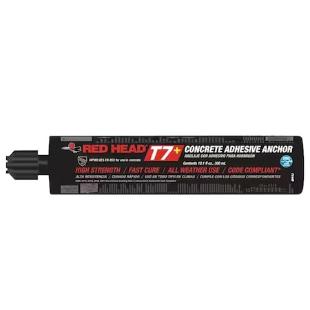 Red Head Concrete Adhesive Anchor, Paste, 10.1 fl-oz Cartridge 7112