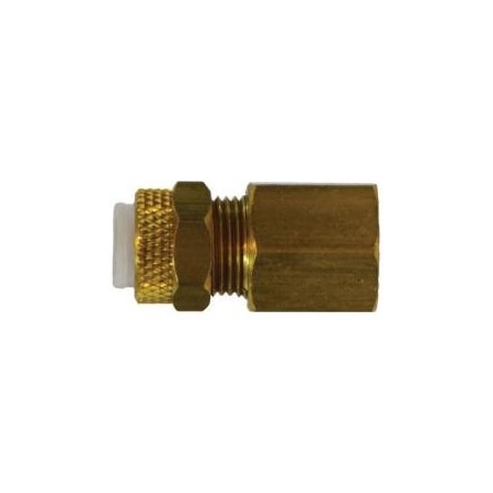 First Fitting & Fastener 1/4T X 1/4 FPT FLARELESS FEMALE CONNECTOR, BRASS 20260MID