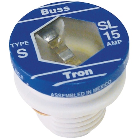 Eaton Bussmann 15A SL Time-Delay Plug Fuse, 4PK SL-15PK4