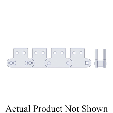 Hkk Chain HKK Double Pitch Riv Standard Conveyor w/SK-2 Att on Every P, 1.25P, .4 Dia x 3/8 W DC050RSK2EV