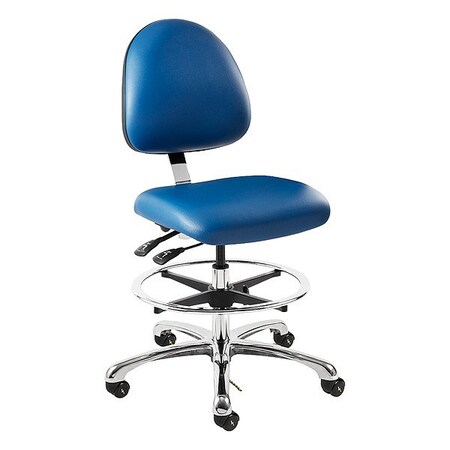 Bevco ESD Mid Vinyl Tilt Chair w/Casters 9351M-E-BLV-CARD5S