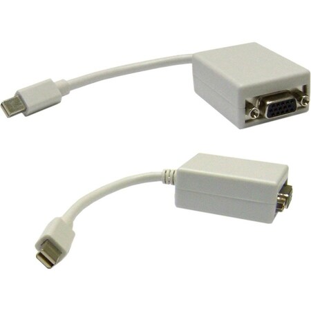 Cable Wholesale Mini DisplayPort to VGA Adapter Cable, Passive, Mini DisplayPort (MiniDP/mDP) Male to HD15 30H1-65000
