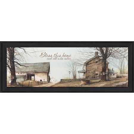Homeroots Bless This Home 1 Black Framed Print Wall Art 404941