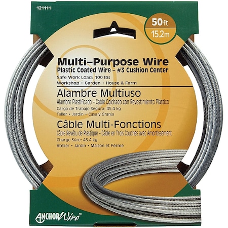 Hillman ANCHOR WIRE 50 Ft. No, 3 Multi-Purpose Clothesline 121111