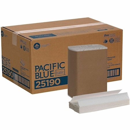 Georgia-Pacific Pacific Blue Basic®, C-Fold Paper Towels By Gp Pro (Georgia-Pacific), White, 2,400 Towels Per Case 25190