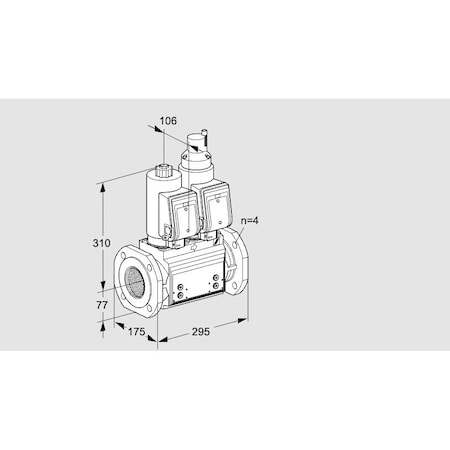 Honeywell Kromschroder VLV ASSY, DBL SOLND, 2 1/2FLG, GAS VCS 6T65 KS88203294