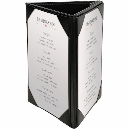 Deflecto Three-Panel Table Tent, 4x6 04441/12