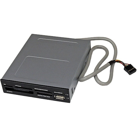 Startech.Com 3.5in Front Bay 22-in-1 USB 2.0 Internal Multi Media Memory Card Reader - Black 35FCREADBK3
