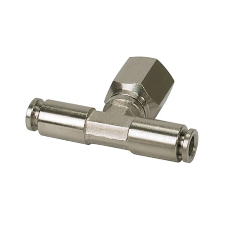Hands On 0.25 in. NPT F 0.25 to 0.25 in. Swivel T-Fitting - DOT Approved - 2 Piece HA3871315