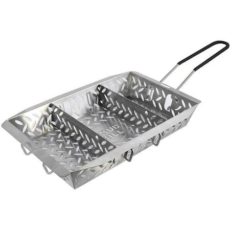 Parche 15 x 10 in. Ultraversatile Stainless Steel Grill Basket, Silver PA2741094
