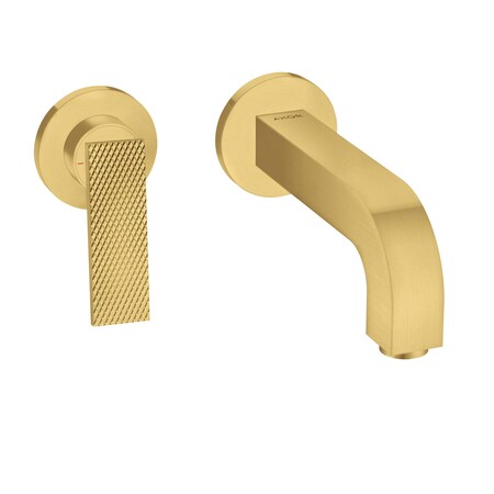 Axor Citterio Wall-Mounted Single-Handle Faucet Trim- Rhombic Cut, 1.2 GPM in Brushed Gold Optic 39181251