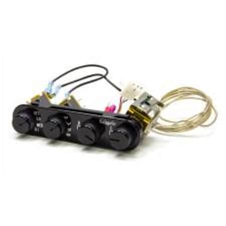 Vintage Air Streamline 4 Knob Contrl Panel, Black VIN491229