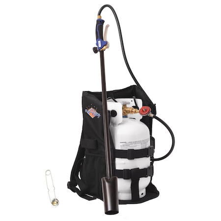Flame King 100K BTU Torch With Carrier Backpack & 10lb LP Cylinder 10 lb Weed Burner Weed Torch Kit B10L100BKPK