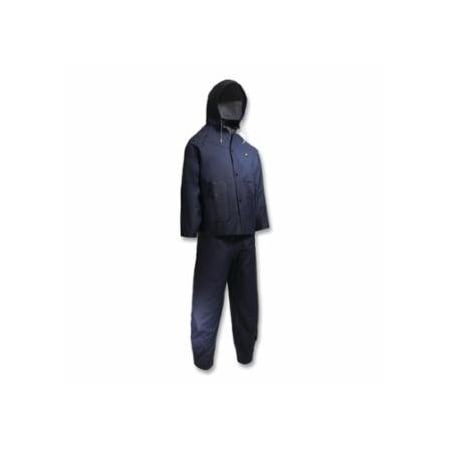 Onguard Sitex 3-Pc Rain Suit with Detachable Hood Jacket/Bib Overalls, 0.35 mm Thick,  868-7659900.LG