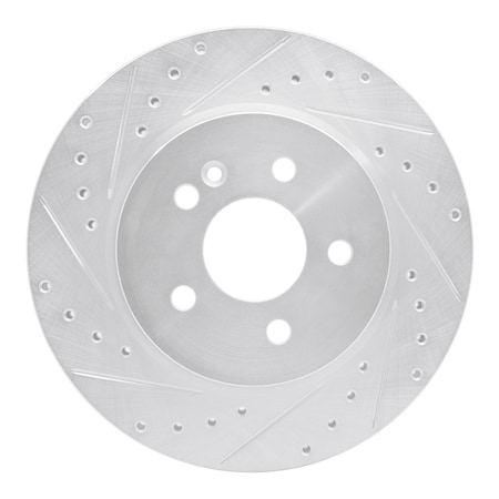 Dynamic Friction Co DFC Brake Rotor - Drilled and Slotted - Silver 631-63122L