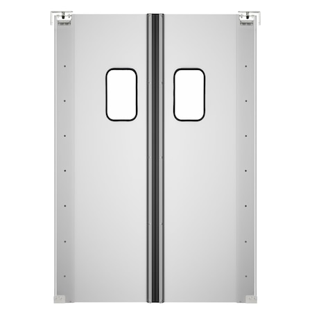 Koolmore Commercial Double Aluminum Swinging Traffic Door - 60 In. x 84 In. Door Opening KM-SWD30X2