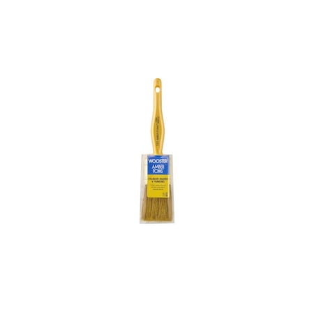 Wooster Paint Brush 1-1/2" W, 2-3/16" L China Bristle, Beaver Tail Handle, Amber Brown/Pearl Yellow 1123-1 1/2