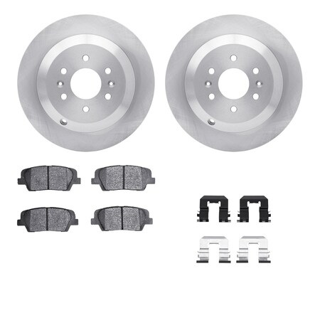 Dynamic Friction Co DFC Brake Rotor with 5000 Brake Pads and Hardware Kit 6512-21152