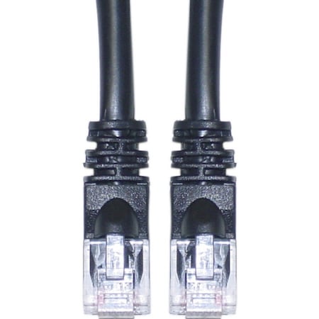 Cable Wholesale Cat5e Black Copper Ethernet Patch Cable, Snagless/Molded Boot, POE Compliant, 100 foot 10X6-022HD
