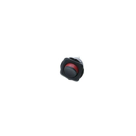 Switch Components Square Actuator-Round Rocker, 2P SPST OFF-ON, Black&Red RB1-1A-DC-2-R