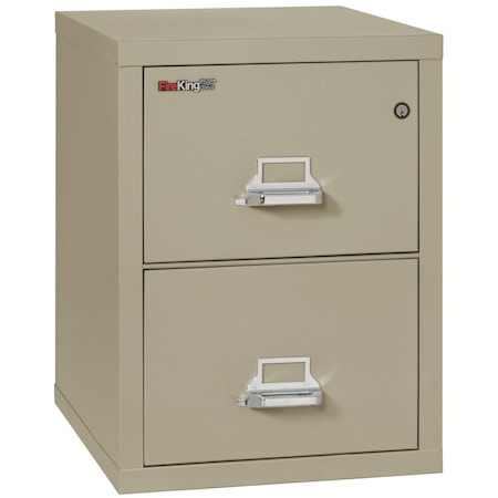 Fireking 2 Drawer, 1 Hr Fire & impact rated, 25" depth Letter Pewter 2-1825-CPE