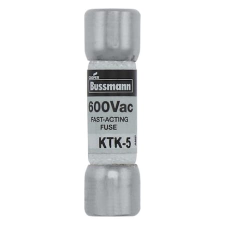 Eaton Bussmann fuse Control circuits Lighting circuit protection Meter circuits 5 A 600 V, 10PK KTK-5