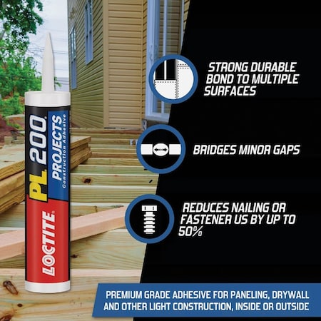 Loctite PL 200 10 Oz. Projects Construction Adhesive 1390603