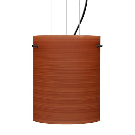 Besa Lighting Besa Tamburo 8 Cable Pendant, Cherry, Black Finish, 1x 100W MAX E26 Base 1KG-4006CH-BK