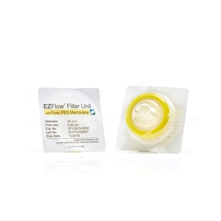 Foxx Life Sciences EZFlow Sterile Hydrophilic PVDF Syringe Filters, 0.22 um Sterilizing Membrane, 13 mm, 100PK 378-2115-OEM