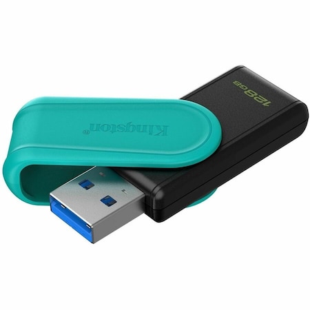 Kingston 128GB Portable USB 3.2 Gen 1 DataTraveler Exodia S (Black/Turquoise) DTXS/128GB