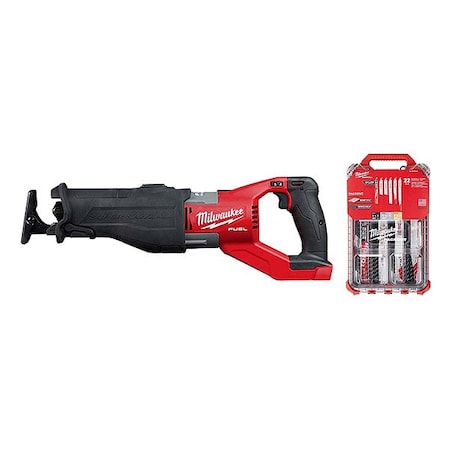 Milwaukee Tool ReciprocatingSawKit, 1.25inL, 18VDC 2722-20, 49-22-5640