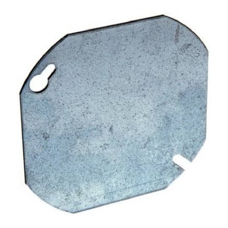 Hubbell-Raco Electrical Box Cover, Octagon, Steel, Flat, Blank Cover 722