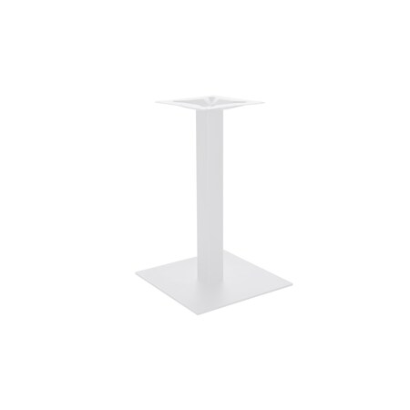 Bfm Seating Uptown - 18in Square Base - Dining Height - 3in Square Column - 11 7/8in Bolt-On Top Plate- White LP-18SQWH