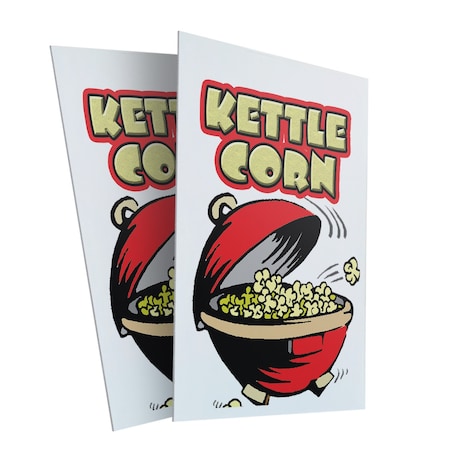 Signmission Kettle Corn, Plastic Signs Only 24 Inch x 36 Inch, Corrugated Plastic, 2PK CSB-2436-2PACK-Kettle Corn