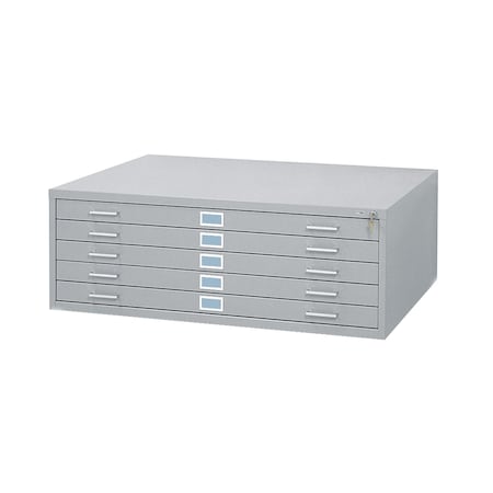 Safco Flat File Cabinet, Gray, 5 Drawers 4996GRR