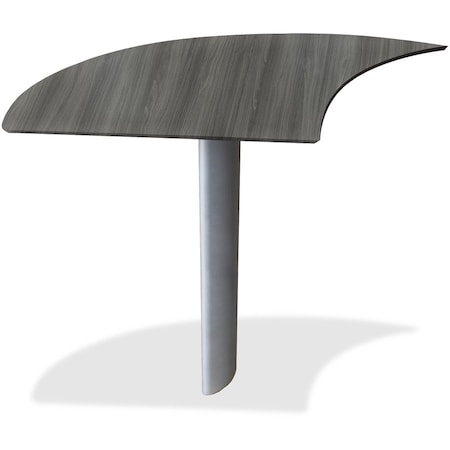 Mayline Curved Desk Medina Curved Desk Extension, Gray, 47" Wx28" D, 28" D X 29-1/2" H, 47" W X MNEXTLLGS