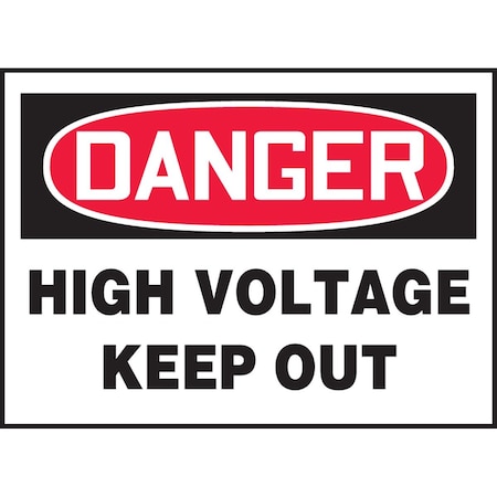 Accuform OSHA DANGER SAFETY LABEL HIGH LELC038VSP