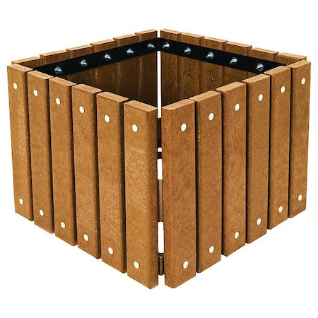 Ultraplay Square Planter, 18 in H, Green SQ2418-R