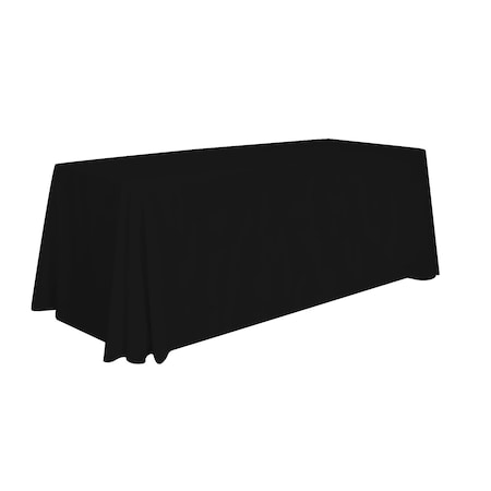 Showdown Displays Stain Resistant 3-Sided Throw 6 Ft  - Black 114124-BLAC