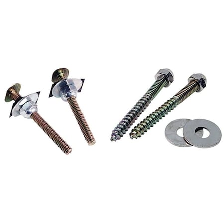 Danco Closet Bolt and Screw Set, Steel, Brass 88986