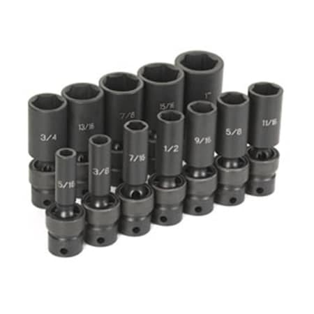 Light House Beauty 1212UD 0.38 in. Drive 12 Pc. Deep Length Fract. Univ. Set LI3590697