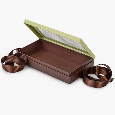 Nashville Wraps Pistachio & Chocolate Window Box with Ribbon, 8.25x4.5x1.5, 18PK BFB7PC