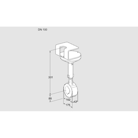 Honeywell Kromschroder VLV, BFLY, BVHR100Z01A, DN 100 FITS BETWEEN KS88302693