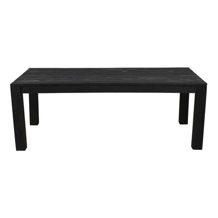 Homeroots 84" Dark Gray Rectangular Solid Wood Dining Table 488704