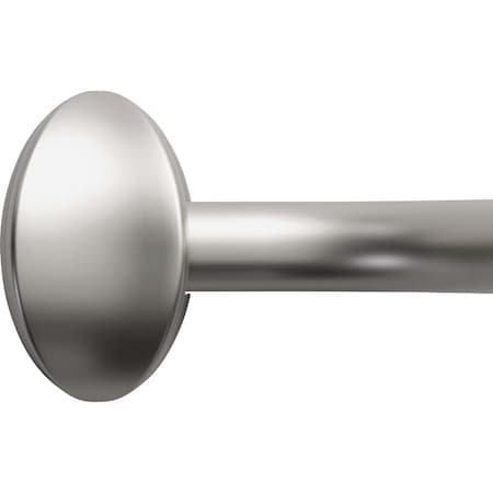 Zenith Zenna Home Curved 60'' To 72'' Adjustable Fixed Shower Rod in Brushed Nickel 35603BN06