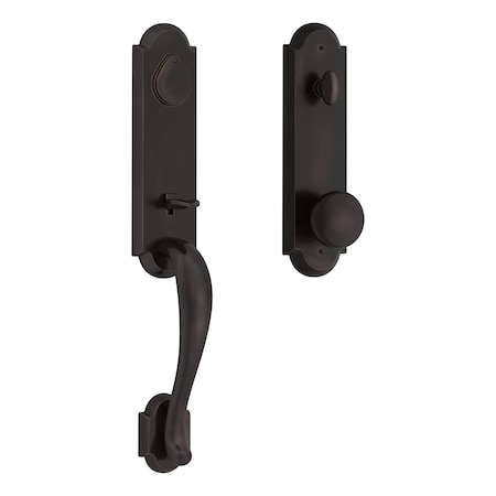 Baldwin Emergency Egress Kodiak Handleset with Rustic Knob and Rustic Arched Escutcheon with 6AL Latch EEKODXRUSRAE481