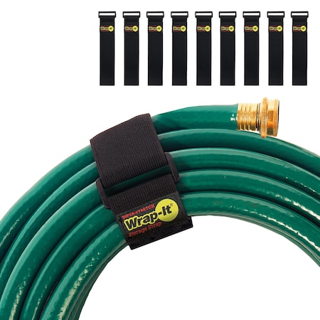 Wrap-It Cinch Strap, No Adhesive, 18 in, 2 in W, Black, 9 PK A709-18B