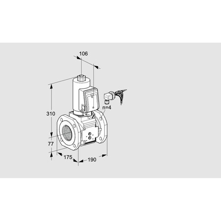 Honeywell Kromschroder Gas Solenoid Valve - Class A, 500 mbar, IP65, EN 161, VAS Series KS88207581